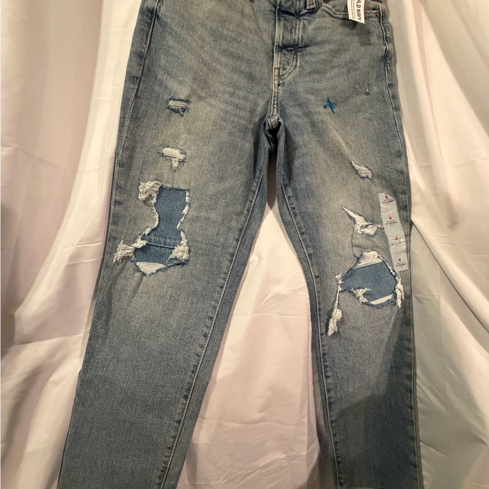 Distressed Light Blue Jeans